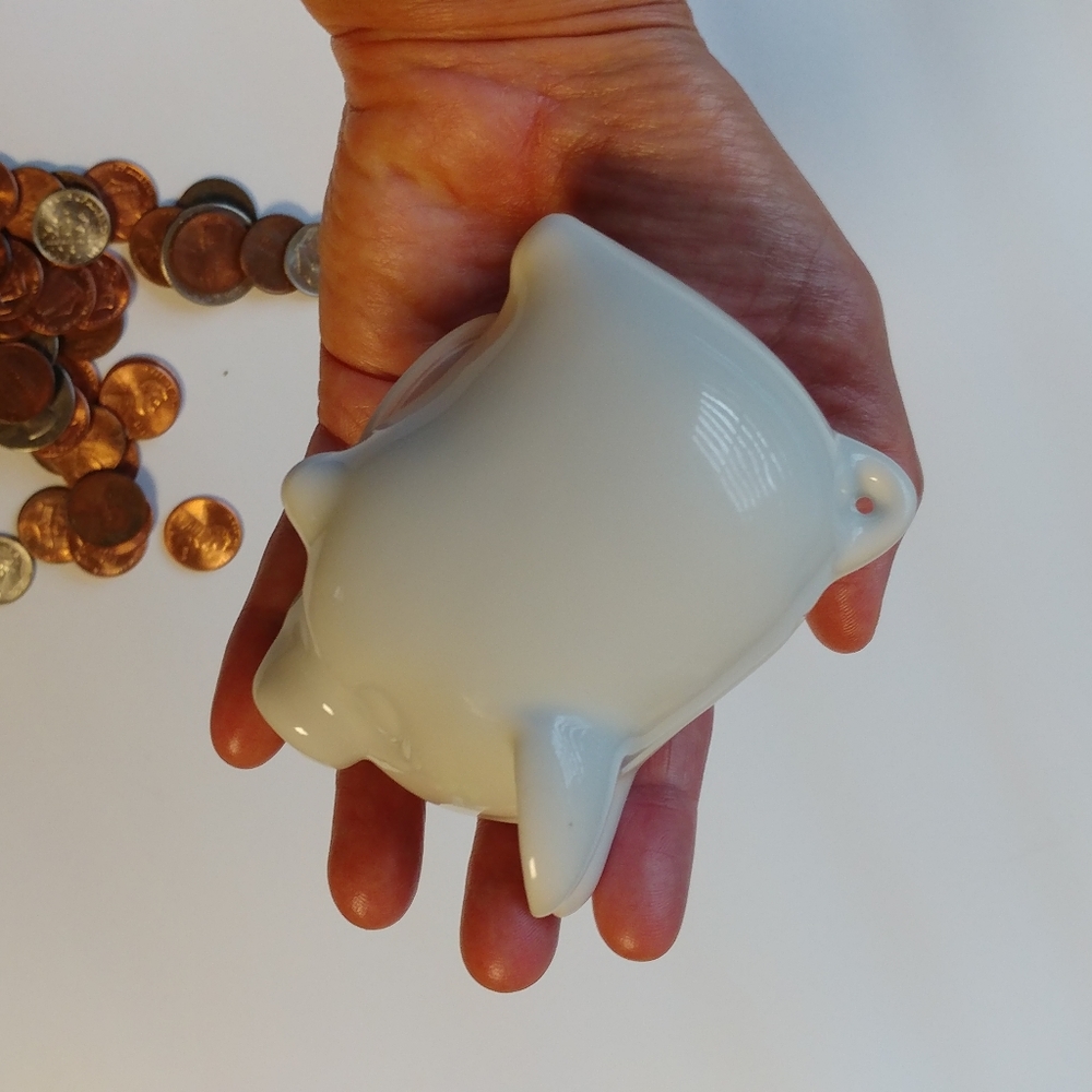 6/$25 Miniature pig porcelain piggy bank - Picture 3 of 6